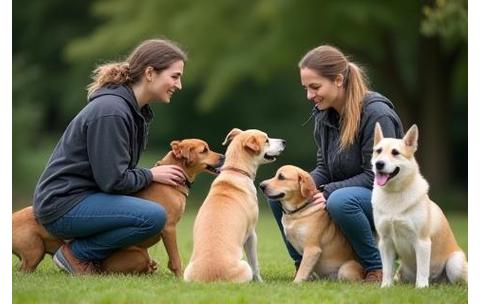 Photo de l’équipe ÉduCanine lors d’une séance collective